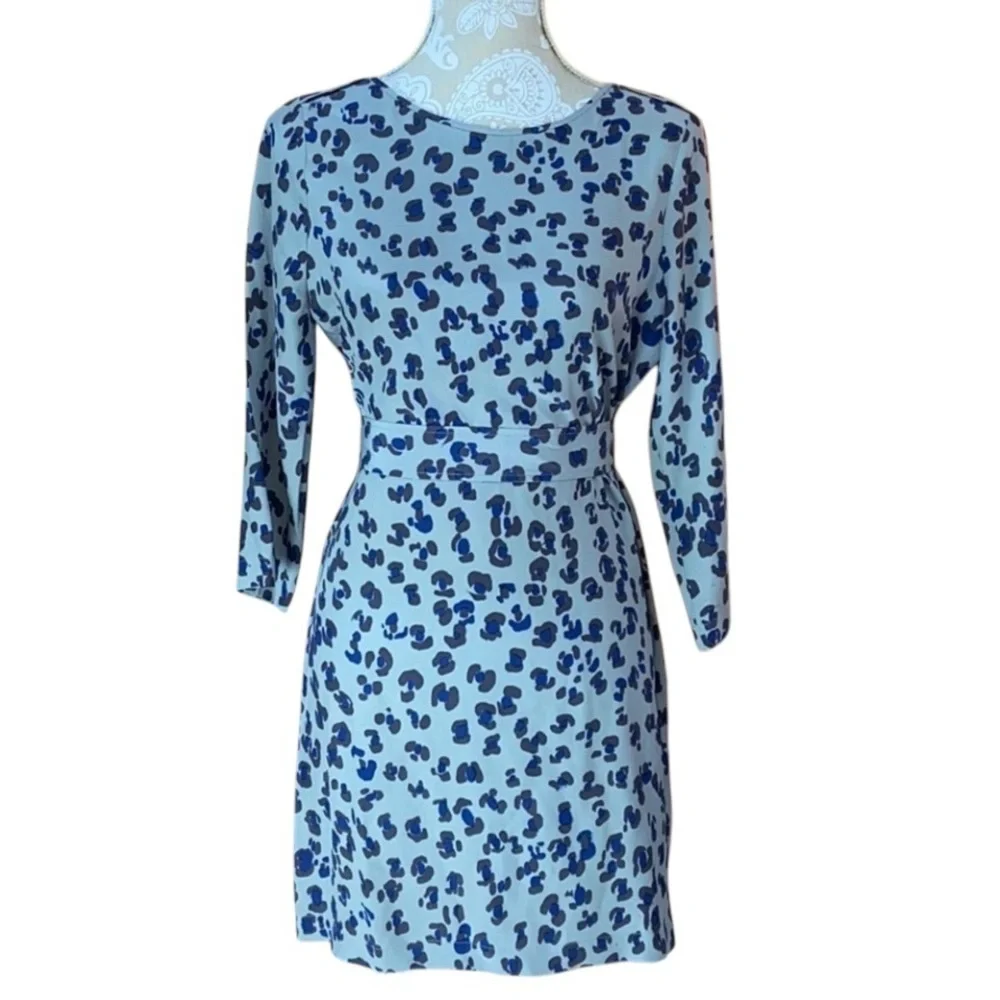 Grey/Blue Leopard print dress​